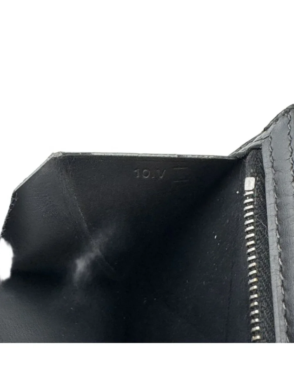Hermes Bearn Soufflet I Leather Bifold Wallet Black Silver